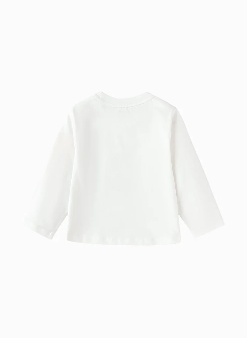 Balabala Toddler Girls Round v-neck long-sleeved T-shirt